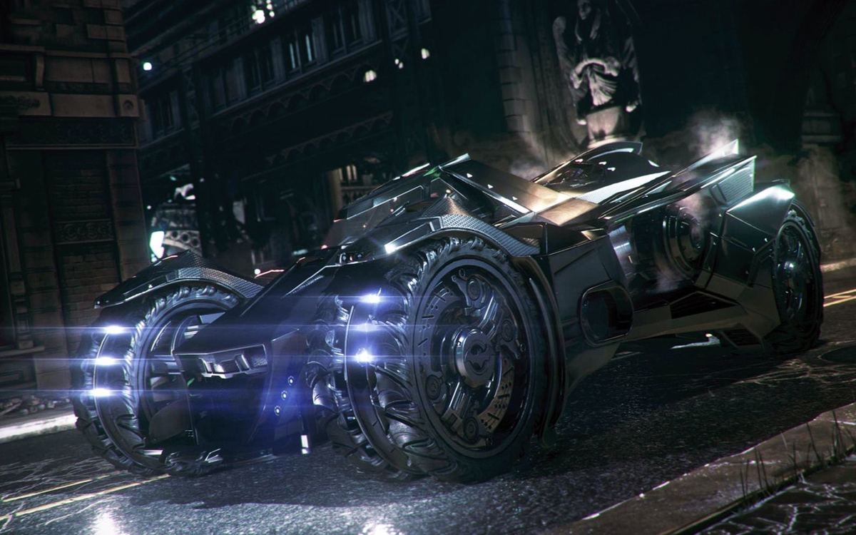 2015年電玩「蝙蝠俠：阿卡漢騎士」中的蝙蝠車，外型與「Elite-Tek」具有異曲同工之妙